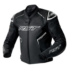 RST S1 D30 Leather Jacket - Black/Black/White