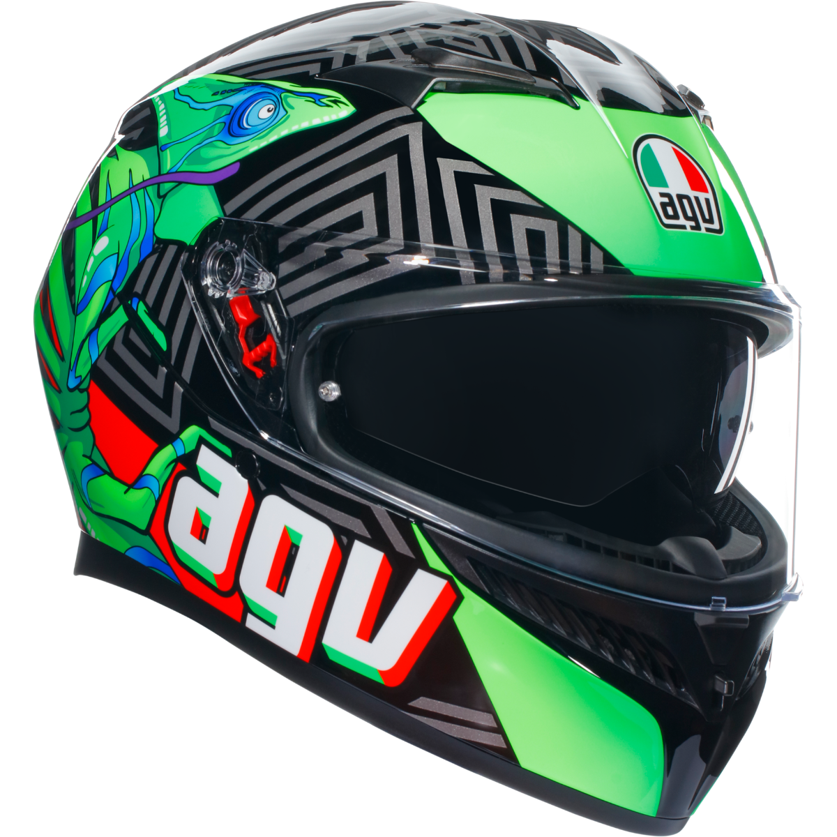 AGV K3 Kamaleon Black/Red/Green