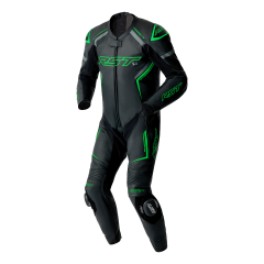 RST S1 D30 1 Piece Leather Suit - Black/Grey/Fluo-Green