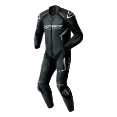 RST S1 D30 1 Piece Leather Suit - Black/Black/White