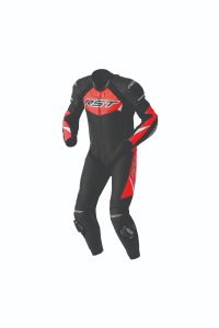 RST Tractech Evo D30 Leather Suit - Black/Fluo-Red