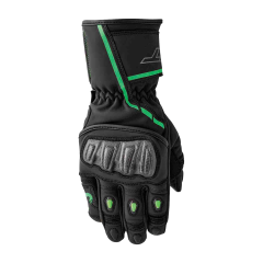RST S1 Leather Gloves - Black/Fluo-Green