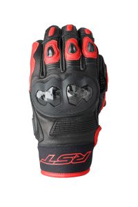 RST Freestyle D30 Short Leather Gloves - Black/Red