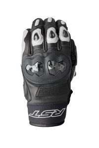 RST Freestyle D30 Short Leather Gloves - Black/White