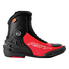 RST Tractech Evo D30 Short Sports Boots - Black/Fluo-Red