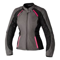 RST Ava Ladies Waterproof Textile jacket - Black/Fluo-Pink