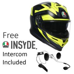 AGV K7 Glimpse - Black/Fluo-Yellow -  FREE INSYDE intercom worth £270