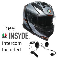 AGV K7 Jaeger - Black/Silver - FREE INSYDE intercom worth £270