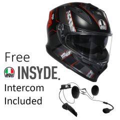 AGV K7 Kyber - Black/Red -  FREE INSYDE intercom worth £270