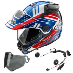 Arai Tour-X 5 Trail Blue Inc Free Dark Visor & Sena Intercom system