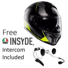 AGV TourModular Perception Matt Black/Grey/Yellow Fluo - with FREE INSYDE intercom worth £270