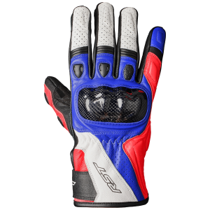 RST Stunt III Leather Gloves - Red/Blue/White