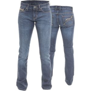 RST Ladies Short Leg Straight Reinforced Denim Jeans - Blue
