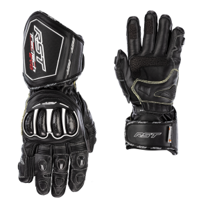 RST Tractech Evo 4 Leather Gloves - Black/Black