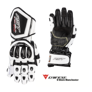 RST Tractech Evo 4 Leather Gloves - Black/White
