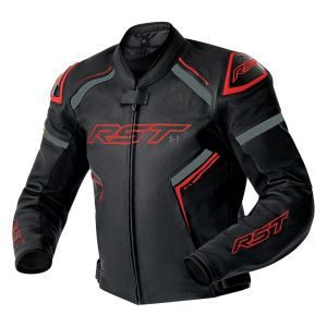 RST S1 D30 Leather Jacket - Black/Grey/Red