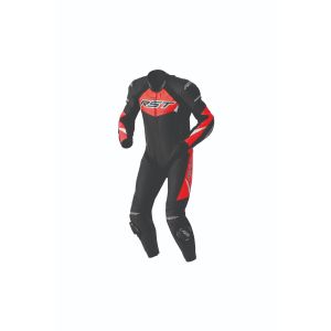 RST Tractech Evo D30 Leather Suit - Black/Fluo-Red