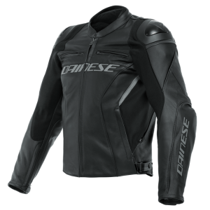 Dainese Racing 4 Leather Jacket - Black/Black