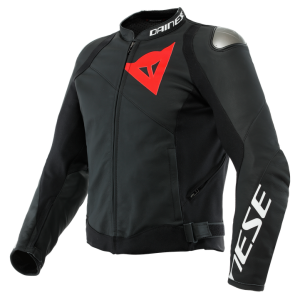 Dainese Sportiva Leather Jacket - Black/Black