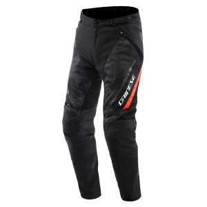 Dainese Drake 2 Super Air Tex Textile Trousers - Black/Anthracite/Fluo-Red