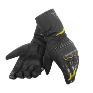 Dainese Tempest Unisex D-Dry Long Waterproof Gloves - Black/Fluo-Yellow