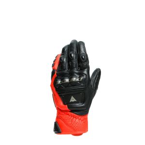 Dainese 4-Stroke 2 Leather Gloves - Black/Fluo-Red