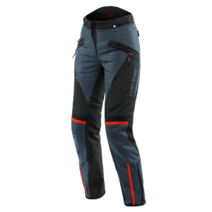 Dainese Tempest 3 Ladies D-Dry Waterproof Textile Jeans - Ebony/Black/Lava-Red