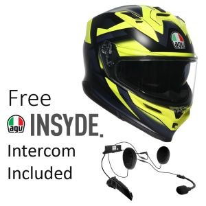 AGV K7 Glimpse - Black/Fluo-Yellow -  FREE INSYDE intercom worth £270