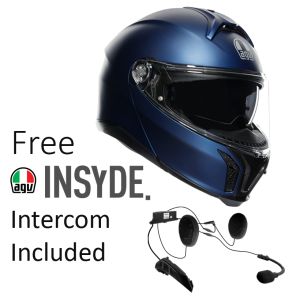 AGV TourModular Solid - Matt Galassia Blue with FREE INSYDE intercom worth £270